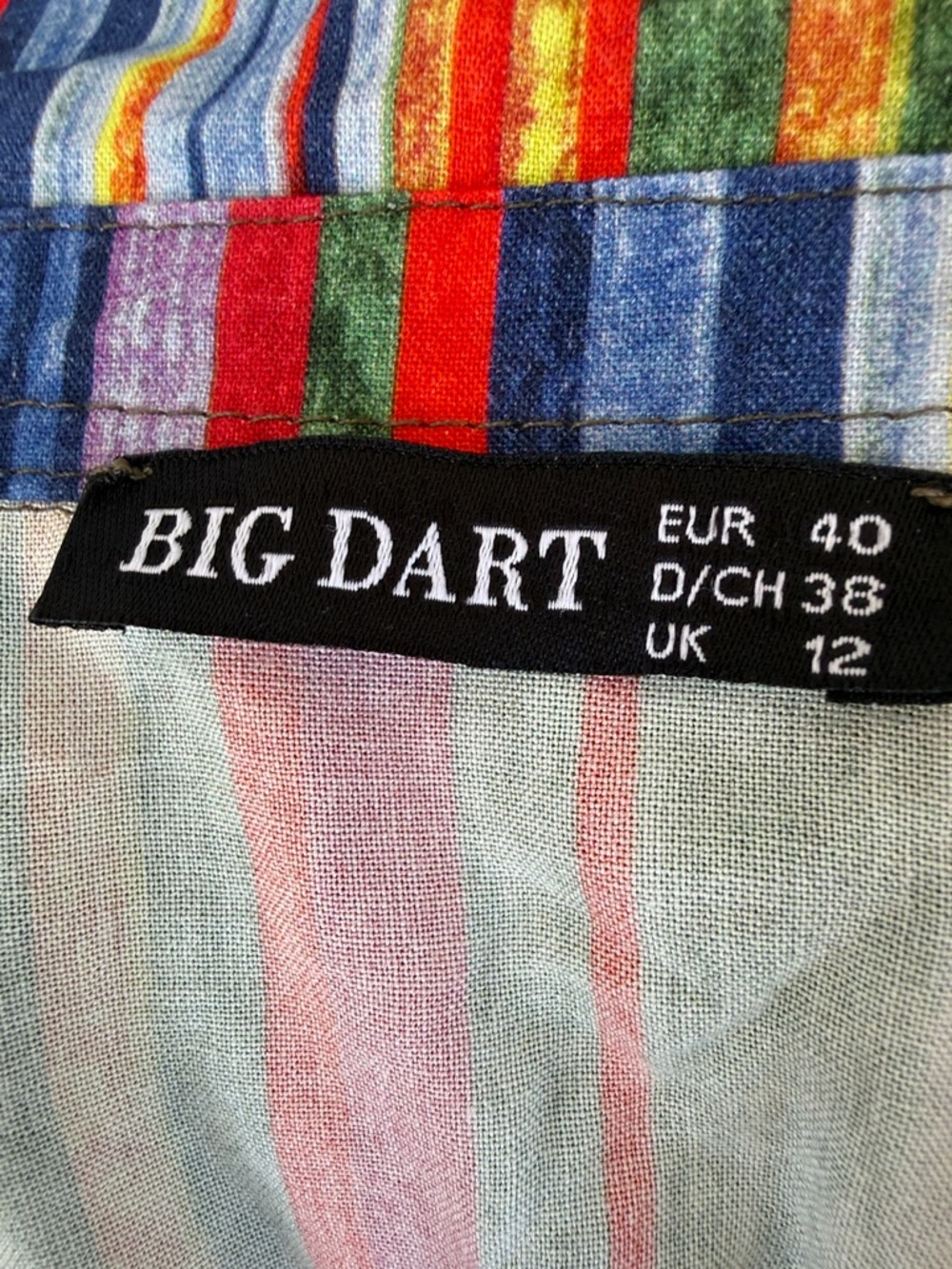 BIG DART Multicolor Striped Top - Bright Stripes